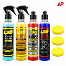 Kit Limpeza Automotiva Profissional 4 em 1 + 3 BRINDES EXCLUSIVOS + FRETE GRÁTIS